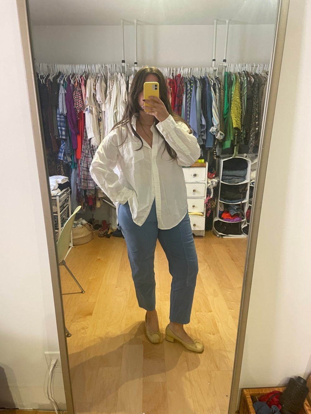 Wilfred Light Blue Cropped Straight-Leg Pants